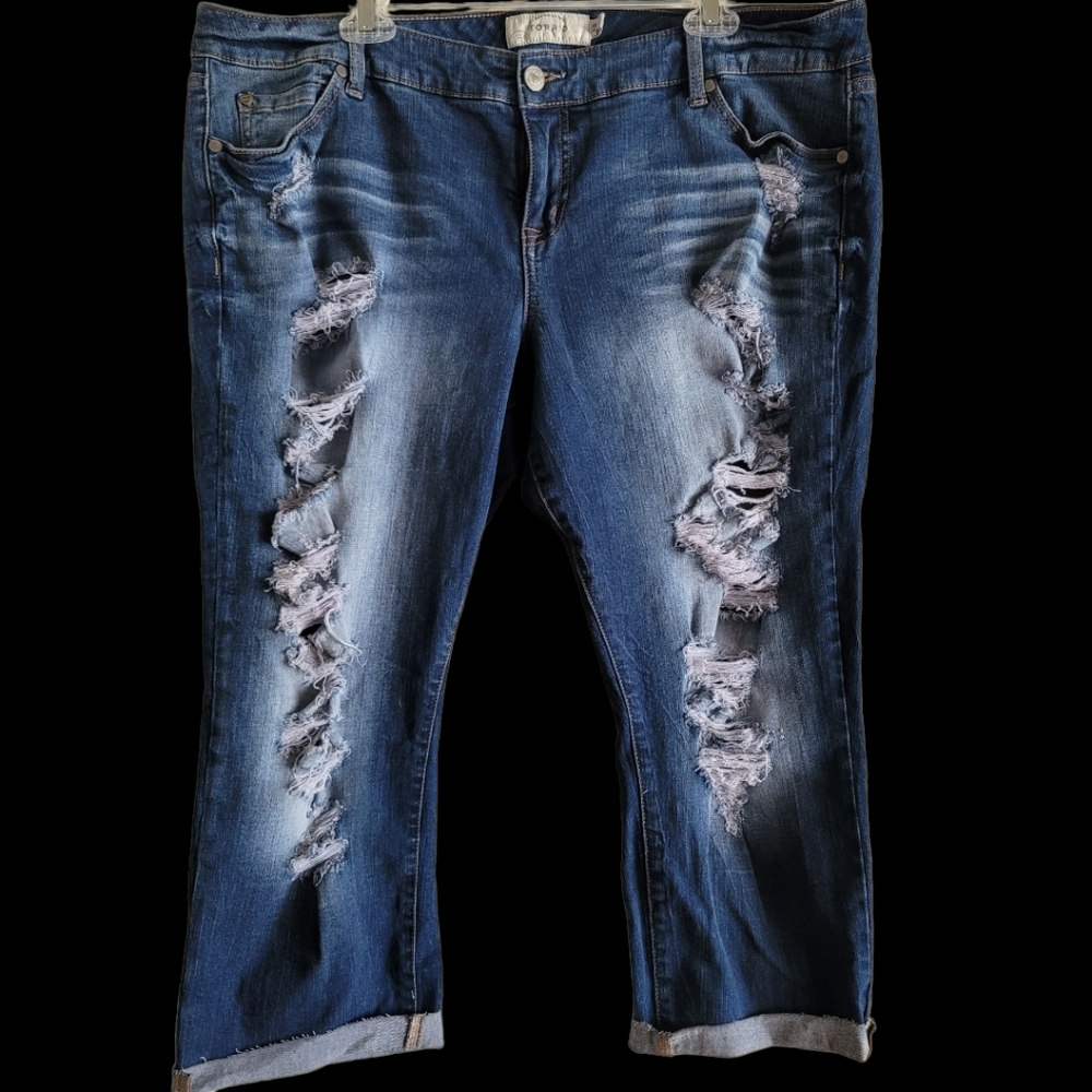 TORRID Vintage Stretch Cropped Boyfriend Jeans